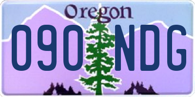 OR license plate 090NDG