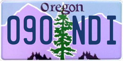 OR license plate 090NDI