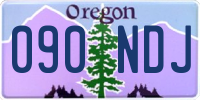 OR license plate 090NDJ