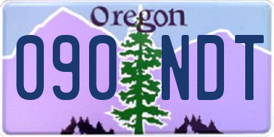 OR license plate 090NDT