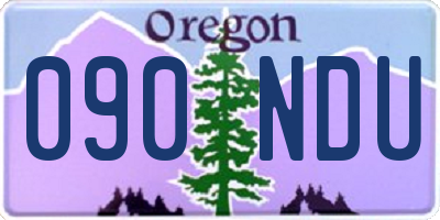 OR license plate 090NDU