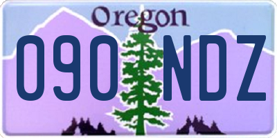 OR license plate 090NDZ