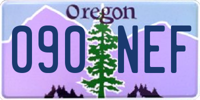 OR license plate 090NEF