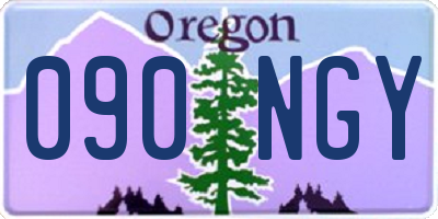 OR license plate 090NGY