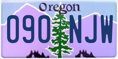 OR license plate 090NJW
