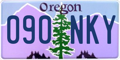 OR license plate 090NKY