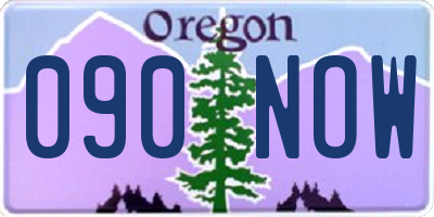 OR license plate 090NOW
