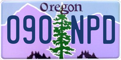 OR license plate 090NPD