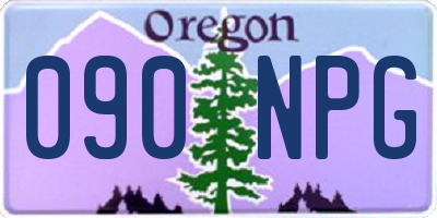 OR license plate 090NPG