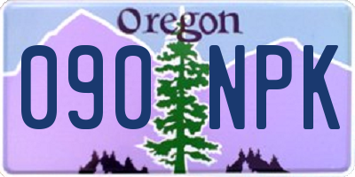OR license plate 090NPK
