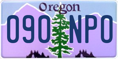 OR license plate 090NPO