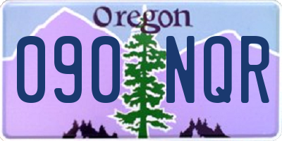OR license plate 090NQR