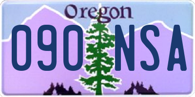 OR license plate 090NSA