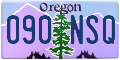 OR license plate 090NSQ