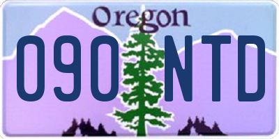 OR license plate 090NTD