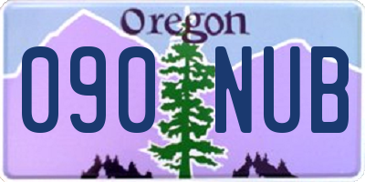 OR license plate 090NUB