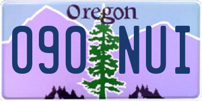 OR license plate 090NUI