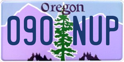 OR license plate 090NUP