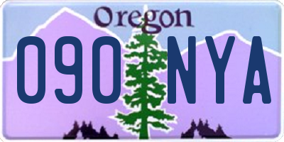 OR license plate 090NYA