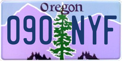 OR license plate 090NYF