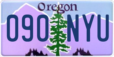 OR license plate 090NYU