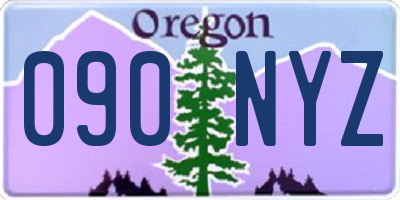 OR license plate 090NYZ