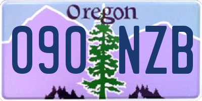 OR license plate 090NZB