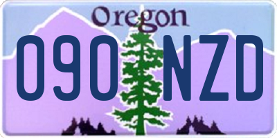 OR license plate 090NZD