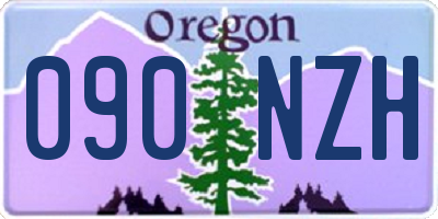 OR license plate 090NZH