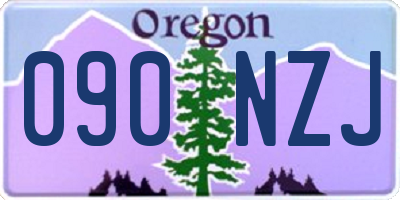 OR license plate 090NZJ