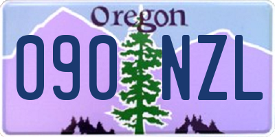 OR license plate 090NZL