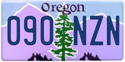 OR license plate 090NZN