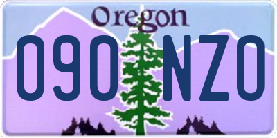 OR license plate 090NZO