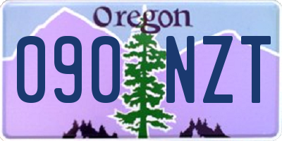 OR license plate 090NZT