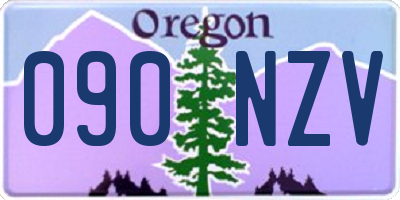 OR license plate 090NZV