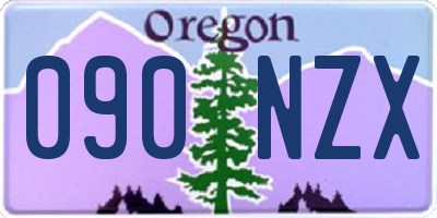 OR license plate 090NZX