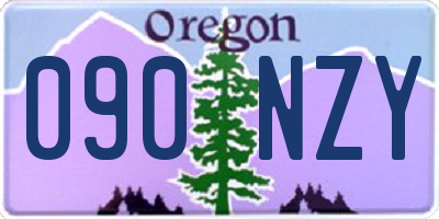 OR license plate 090NZY