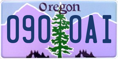 OR license plate 090OAI