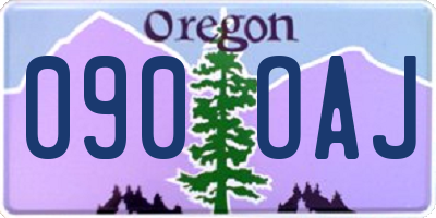 OR license plate 090OAJ