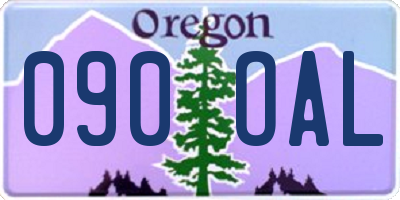OR license plate 090OAL