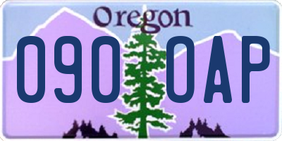 OR license plate 090OAP