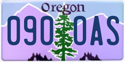 OR license plate 090OAS