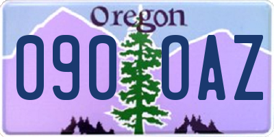 OR license plate 090OAZ