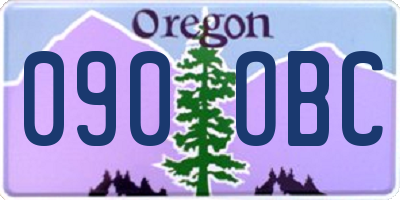 OR license plate 090OBC