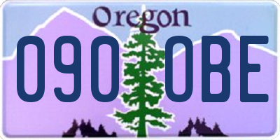 OR license plate 090OBE