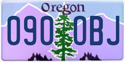 OR license plate 090OBJ
