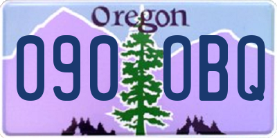 OR license plate 090OBQ