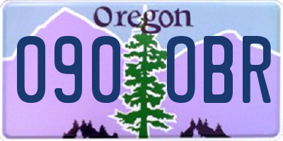 OR license plate 090OBR