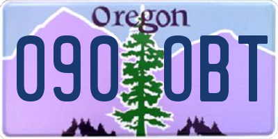 OR license plate 090OBT
