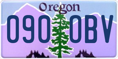 OR license plate 090OBV